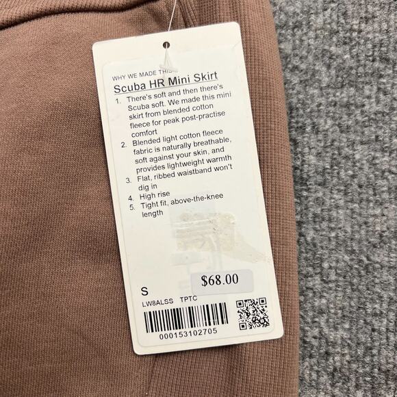 Lululemon Scuba High Rise Mini Skirt NWT Size S Taupetastic (TPTC) LW8ALSS - Picture 4 of 7